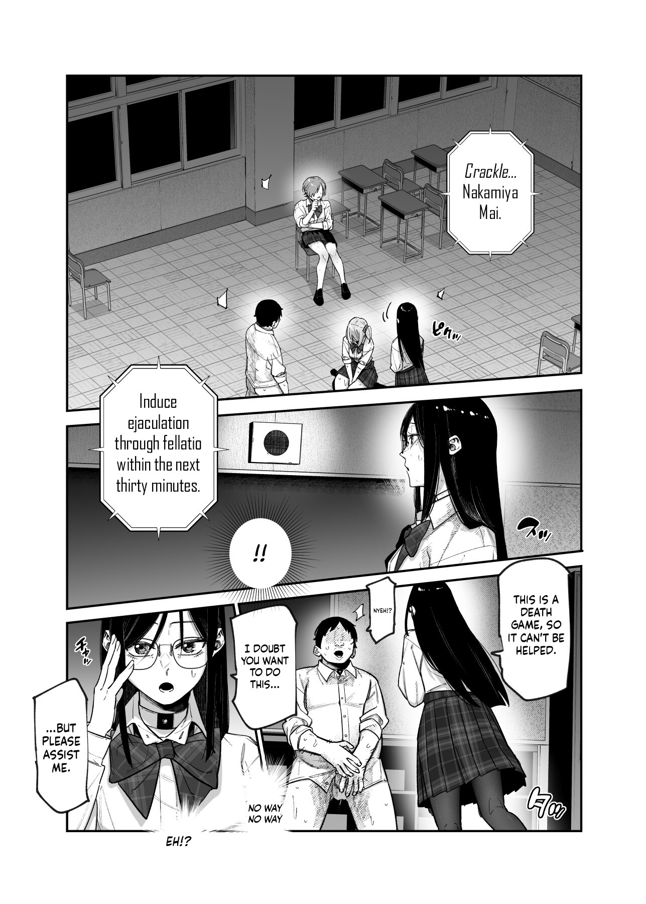 Hentai Manga Comic-We Have No Choice Because We're In A Death Game! EX 1st Period - Don't Act Disgusted, Got It!? Well, It's Not Like I'm Disgusted In The First Place-Read-11